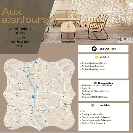 Le P'tit Rimbaud, 6 Pers, Parking Prive, Jardin,wifi